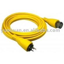 Marine cord shore power cordset cable industrial grade electrical wire 30AMP adapter plug receptacle